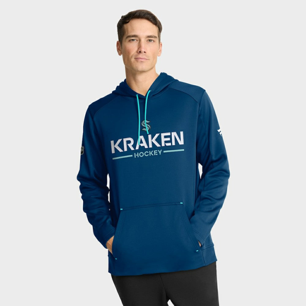 Seattle Kraken Fanatics Authentic Pro Rink Hoodie - Deep Sea Blue | US 202494029