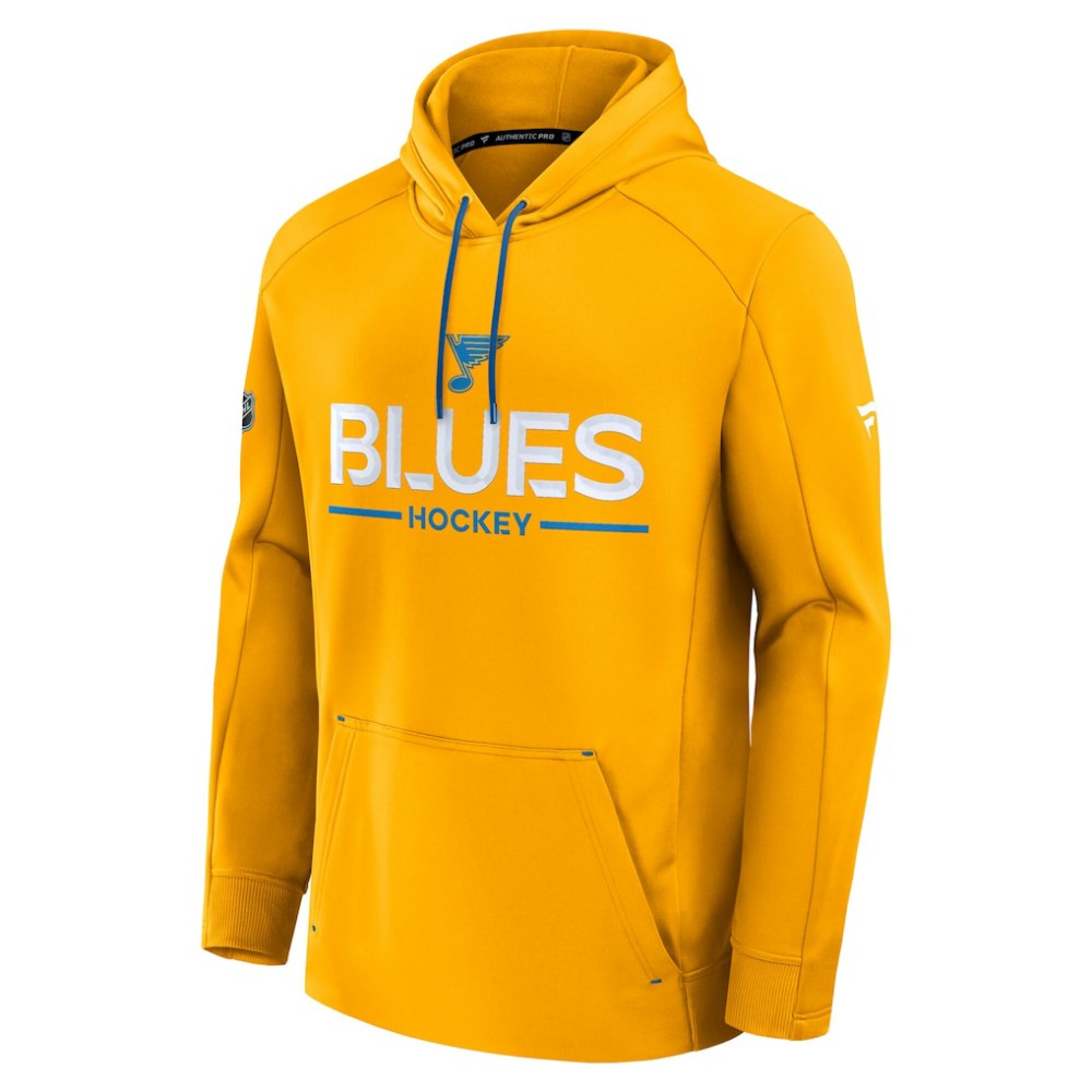 St. Louis Blues Fanatics Authentic Pro Rink Hoodie - Gold | US 202494033