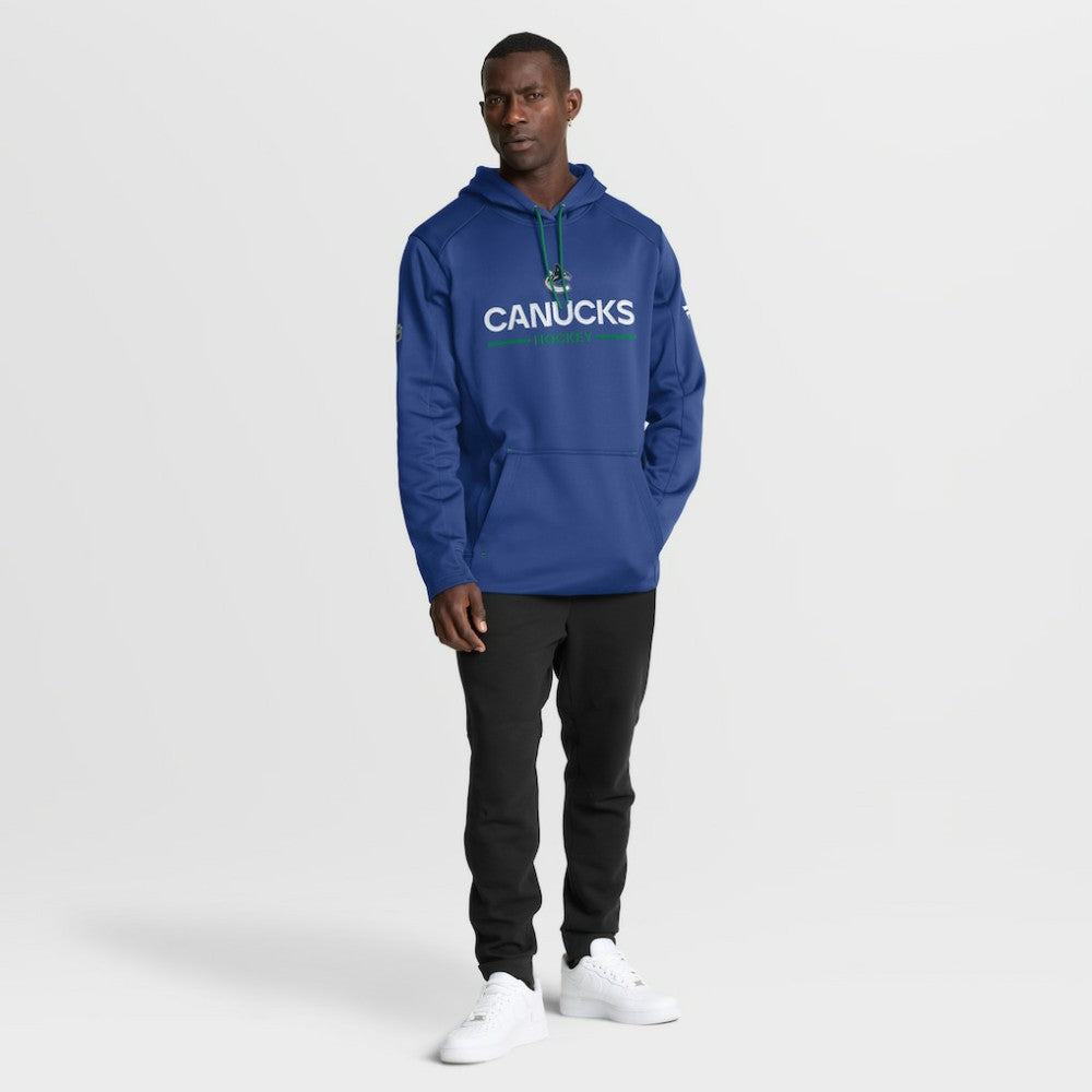 Vancouver Canucks Fanatics Authentic Pro Rink Hoodie - Blue | US 202494042