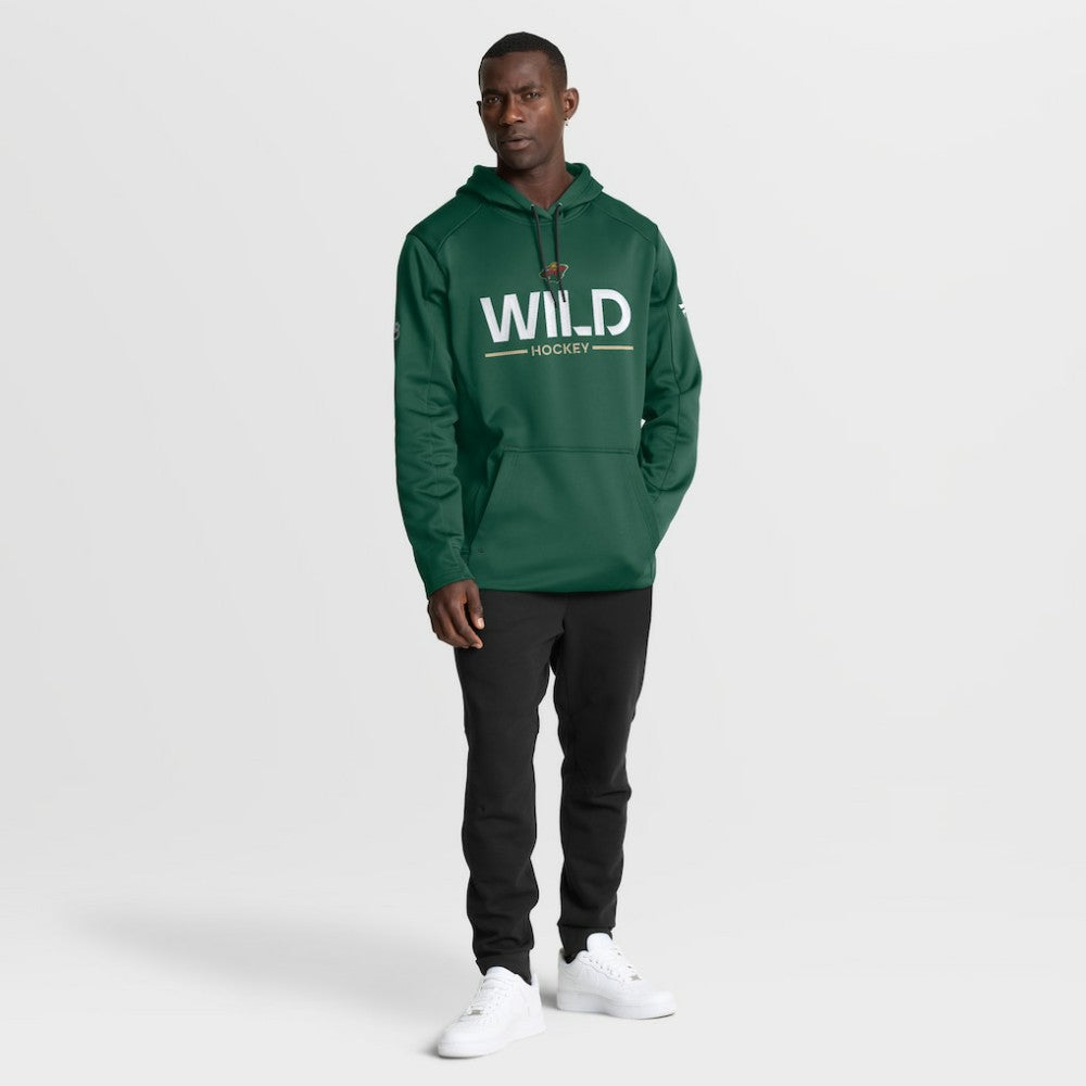 Minnesota Wild Fanatics Authentic Pro Rink Hoodie - Green | US 202494047