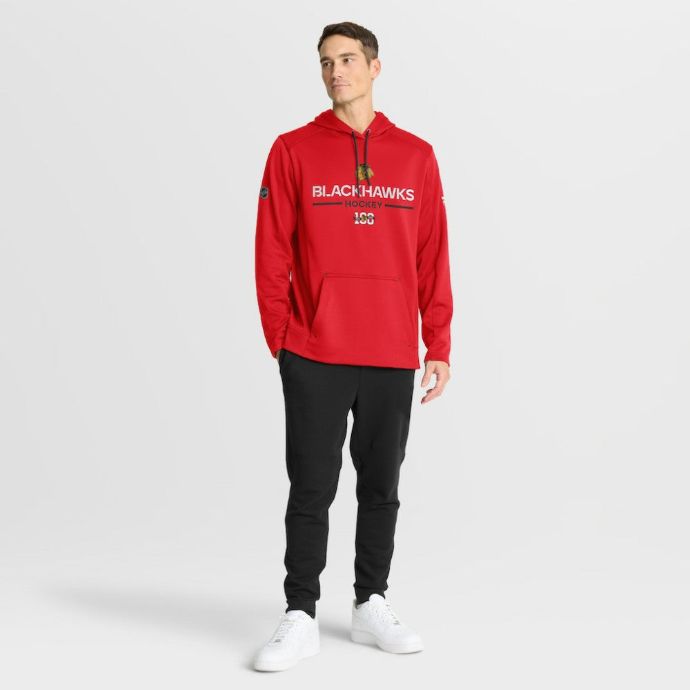 Chicago Blackhawks Fanatics Authentic Pro Centennial Rink Hoodie - Red | US 202494049