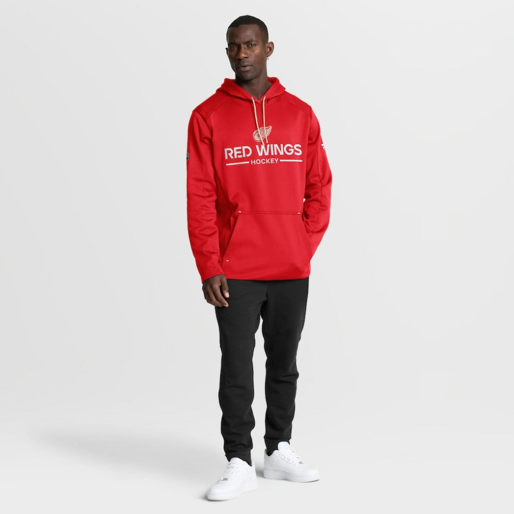 Detroit Red Wings Fanatics Authentic Pro Centennial Rink Hoodie - Red | US 202494050