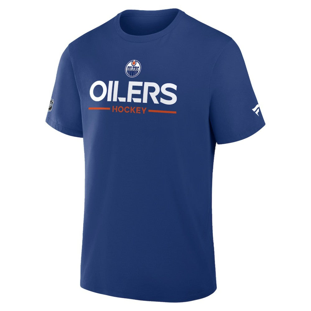 Edmonton Oilers Fanatics Authentic Pro Primary T-Shirt - Royal | US 202494280