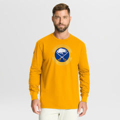 Buffalo Sabres Fanatics Authentic Pro Property Of Practice Long Sleeve T-Shirt - Gold | US 202494496
