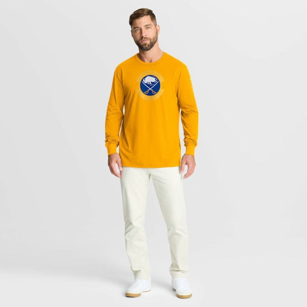 Buffalo Sabres Fanatics Authentic Pro Property Of Practice Long Sleeve T-Shirt - Gold | US 202494496
