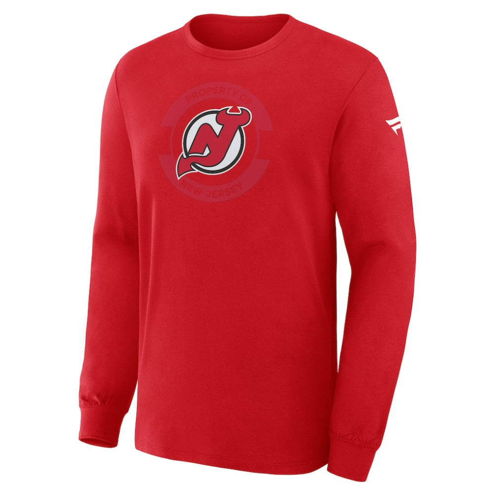 New Jersey Devils Fanatics Authentic Pro Property Of Practice Long Sleeve T-Shirt - Red | US 202494511
