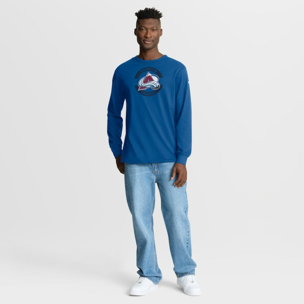 Colorado Avalanche Fanatics Authentic Pro Property Of Practice Long Sleeve T-Shirt - Blue | US 202494512