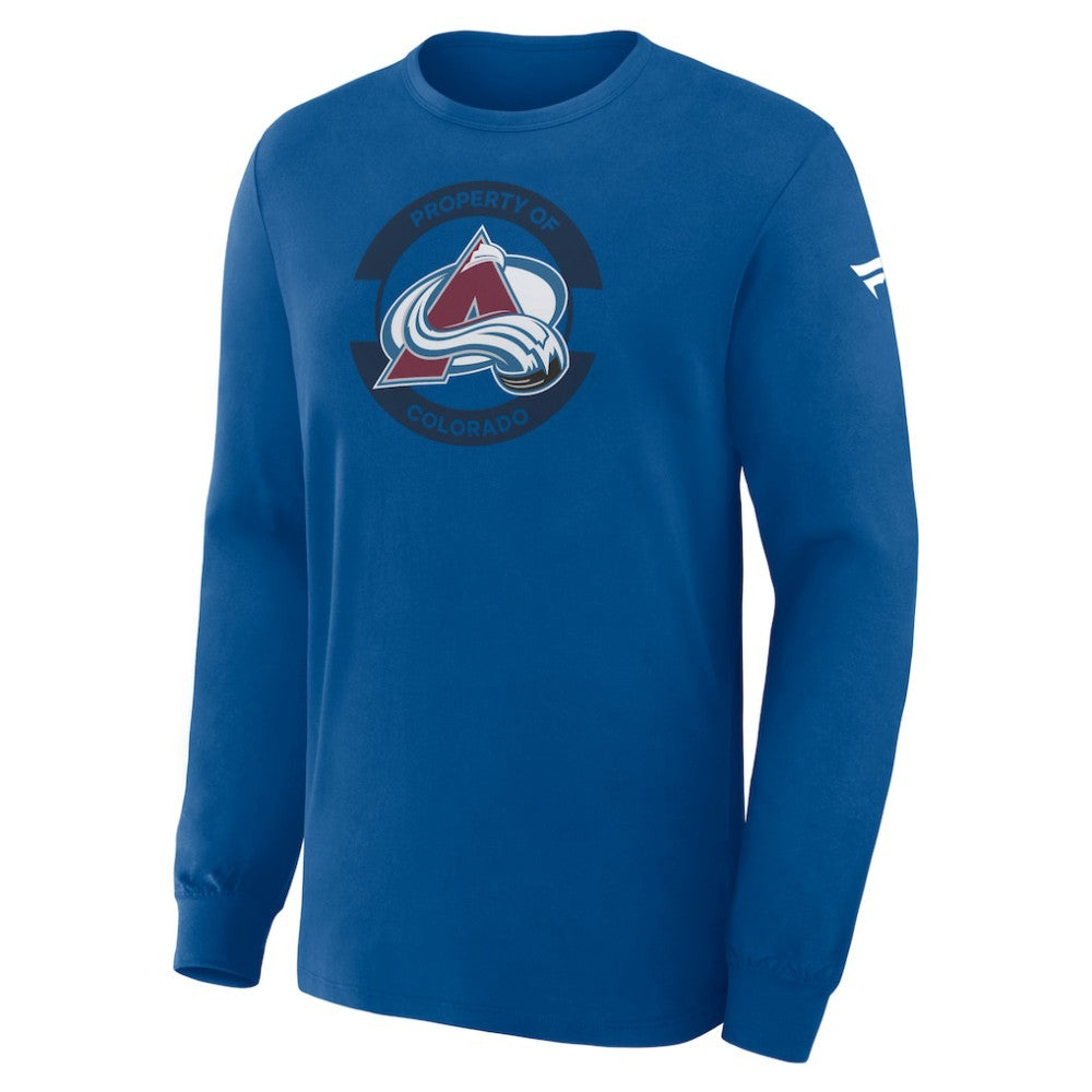 Colorado Avalanche Fanatics Authentic Pro Property Of Practice Long Sleeve T-Shirt - Blue | US 202494512