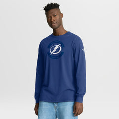 Tampa Bay Lightning Fanatics Authentic Pro Property Of Practice Long Sleeve T-Shirt - Blue | US 202494536