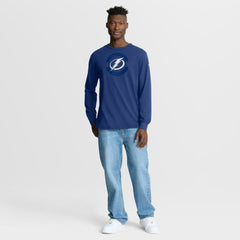 Tampa Bay Lightning Fanatics Authentic Pro Property Of Practice Long Sleeve T-Shirt - Blue | US 202494536