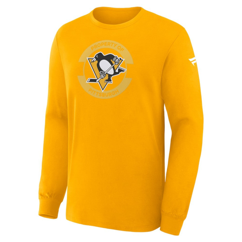 Pittsburgh Penguins Fanatics Authentic Pro Property Of Practice Long Sleeve T-Shirt - Gold | US 202494555
