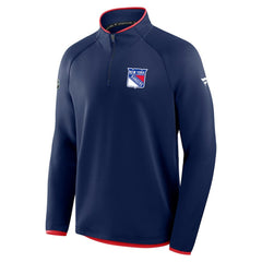New York Rangers Fanatics Authentic Pro Rink Raglan Quarter-Zip Pullover - Navy | US 202495201