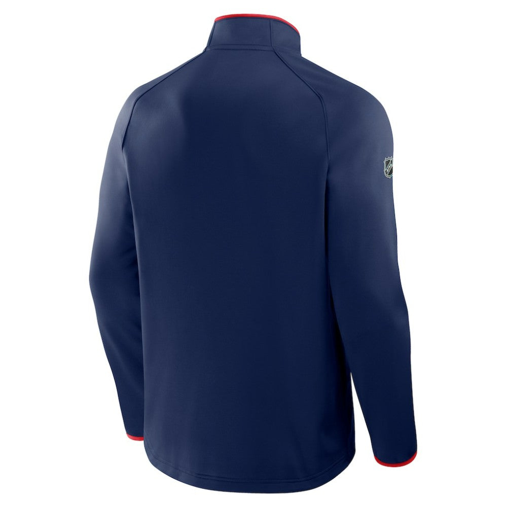 New York Rangers Fanatics Authentic Pro Rink Raglan Quarter-Zip Pullover - Navy | US 202495201