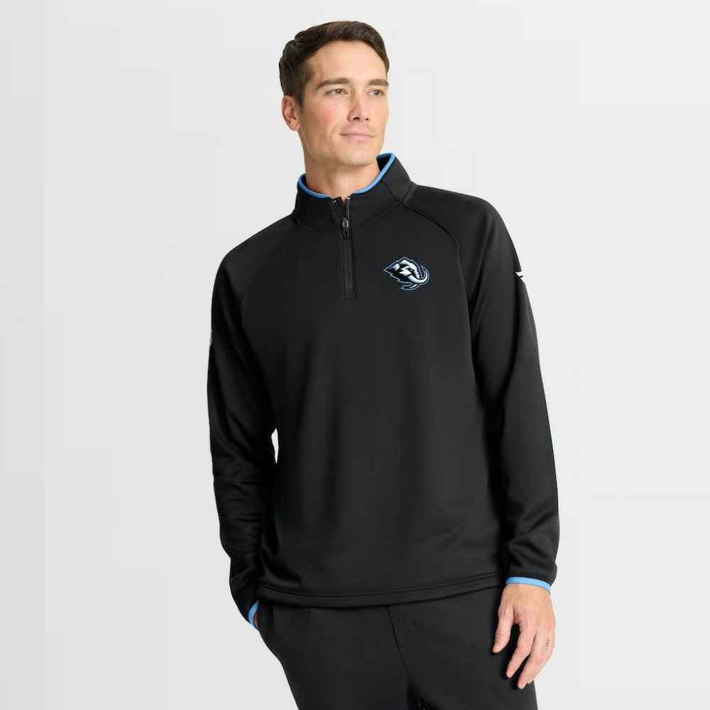 Utah Mammoth Fanatics Authentic Pro Rink Raglan Quarter-Zip Pullover - Black | US 202495202