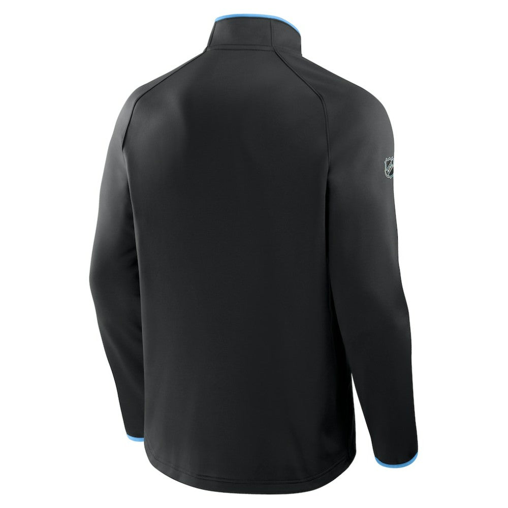 Utah Mammoth Fanatics Authentic Pro Rink Raglan Quarter-Zip Pullover - Black | US 202495202
