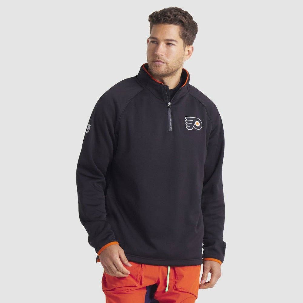 Philadelphia Flyers Fanatics Authentic Pro Rink Raglan Quarter-Zip Pullover - Black | US 202495205