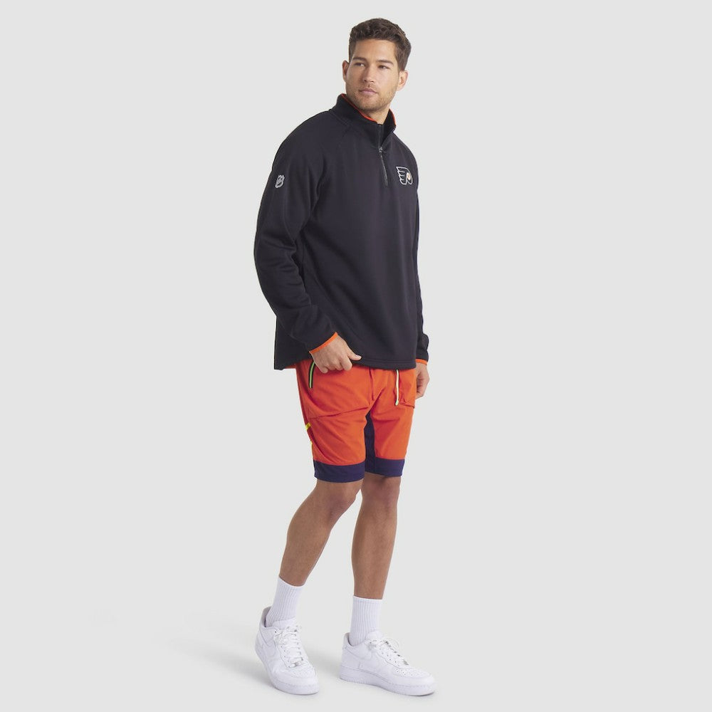 Philadelphia Flyers Fanatics Authentic Pro Rink Raglan Quarter-Zip Pullover - Black | US 202495205