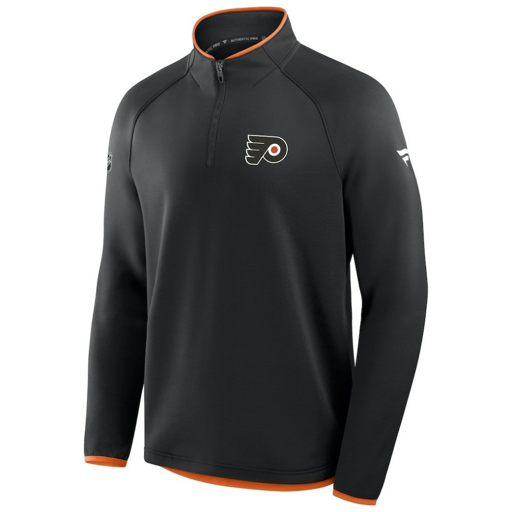 Philadelphia Flyers Fanatics Authentic Pro Rink Raglan Quarter-Zip Pullover - Black | US 202495205