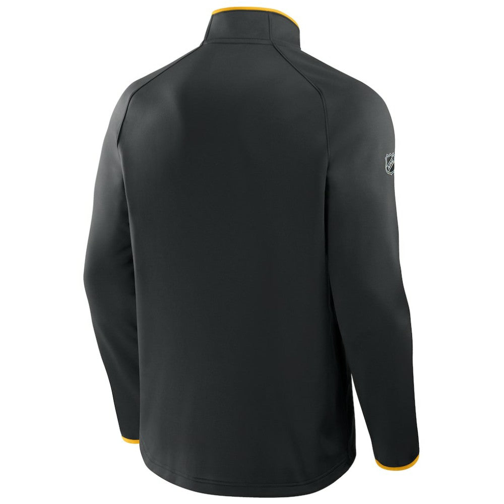 Pittsburgh Penguins Fanatics Authentic Pro Rink Raglan Quarter-Zip Pullover - Black | US 202495206