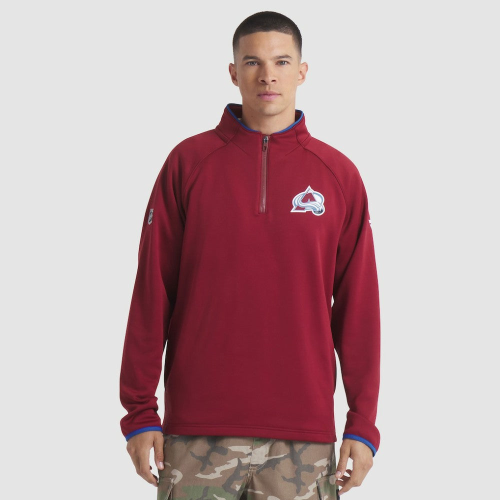 Colorado Avalanche Fanatics Authentic Pro Rink Raglan Quarter-Zip Pullover - Burgundy | US 202495208