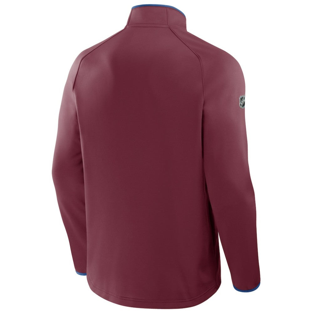 Colorado Avalanche Fanatics Authentic Pro Rink Raglan Quarter-Zip Pullover - Burgundy | US 202495208