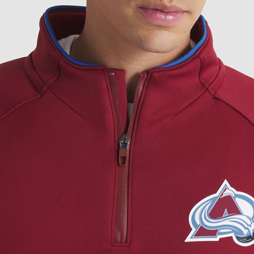 Colorado Avalanche Fanatics Authentic Pro Rink Raglan Quarter-Zip Pullover - Burgundy | US 202495208