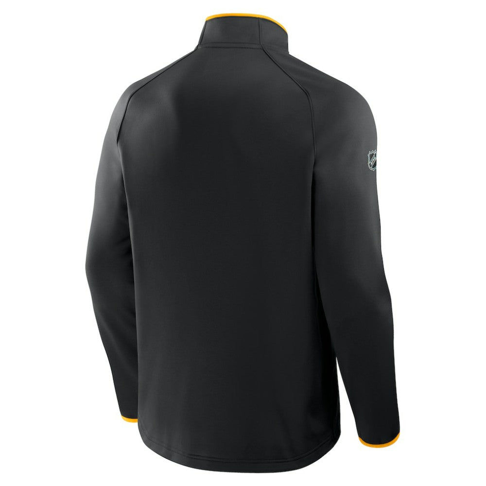 Boston Bruins Fanatics Authentic Pro Rink Raglan Quarter-Zip Pullover - Black | US 202495211