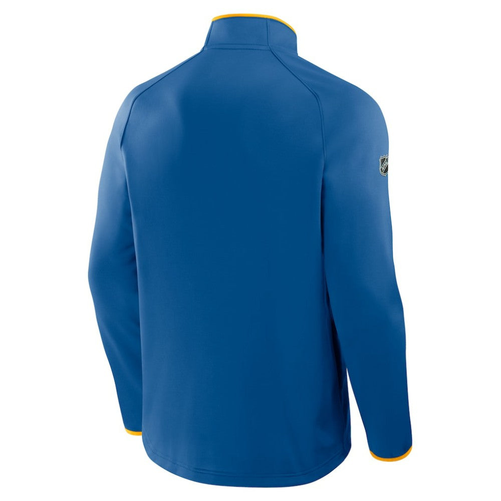 St. Louis Blues Fanatics Authentic Pro Rink Raglan Quarter-Zip Pullover - Blue | US 202495213