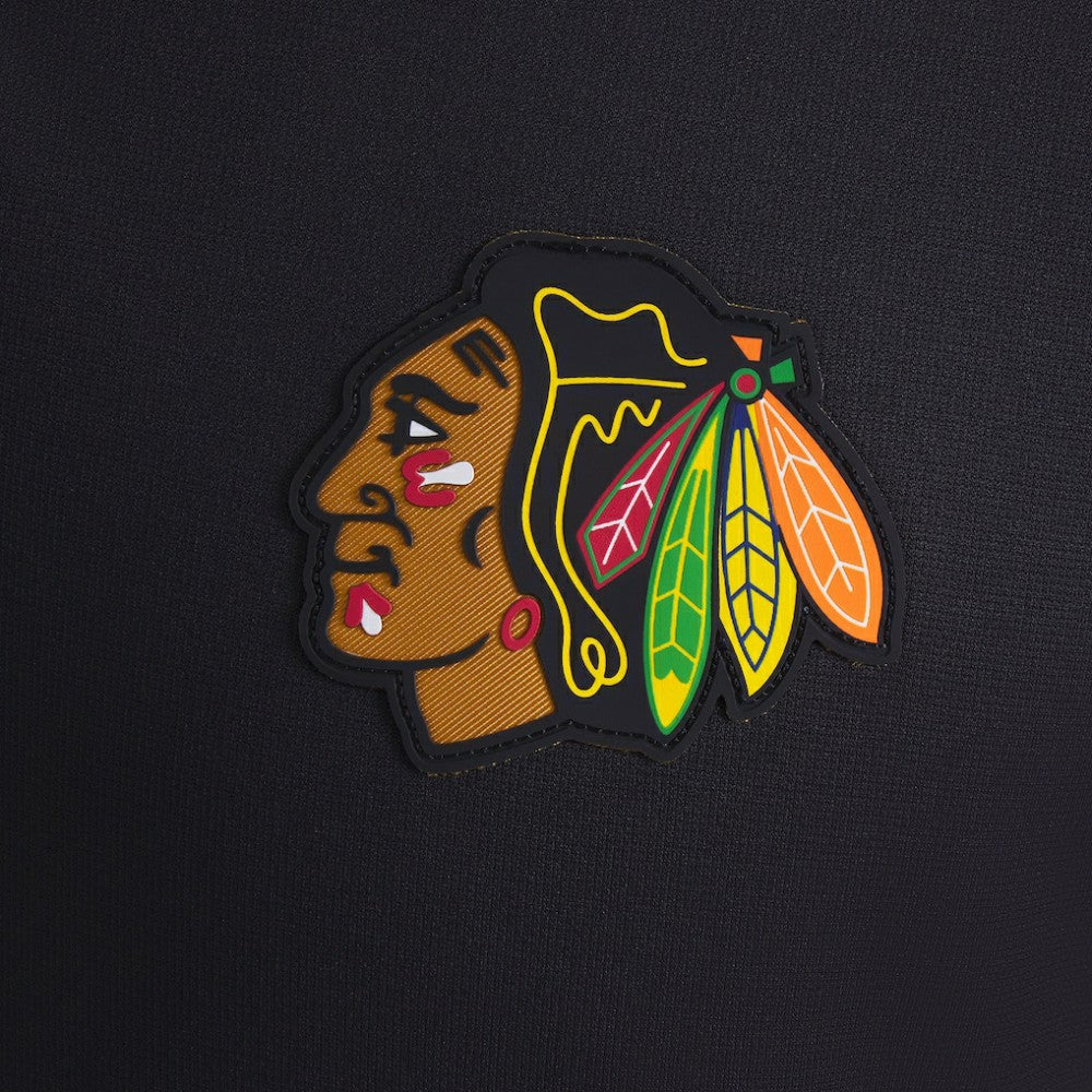 Chicago Blackhawks Fanatics Authentic Pro Rink Raglan Quarter-Zip Pullover - Black | US 202495217