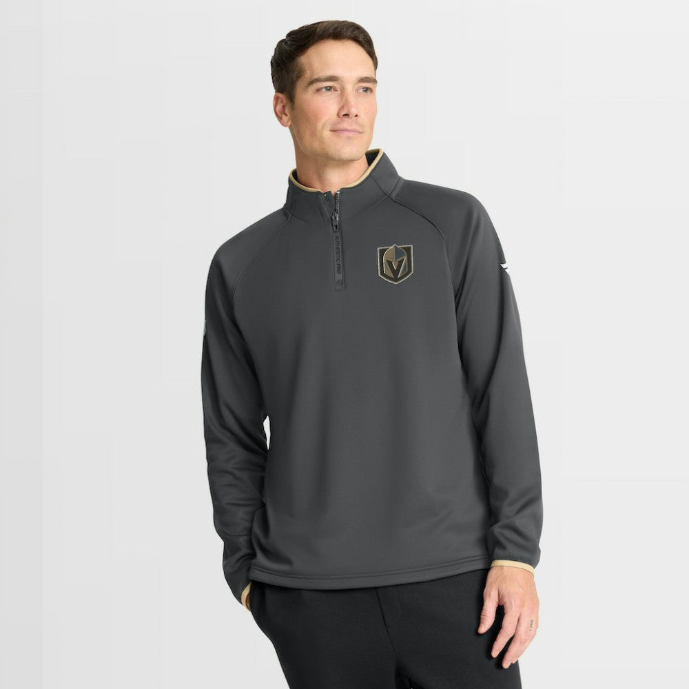 Vegas Golden Knights Fanatics Authentic Pro Rink Raglan Quarter-Zip Pullover - Black | US 202495225