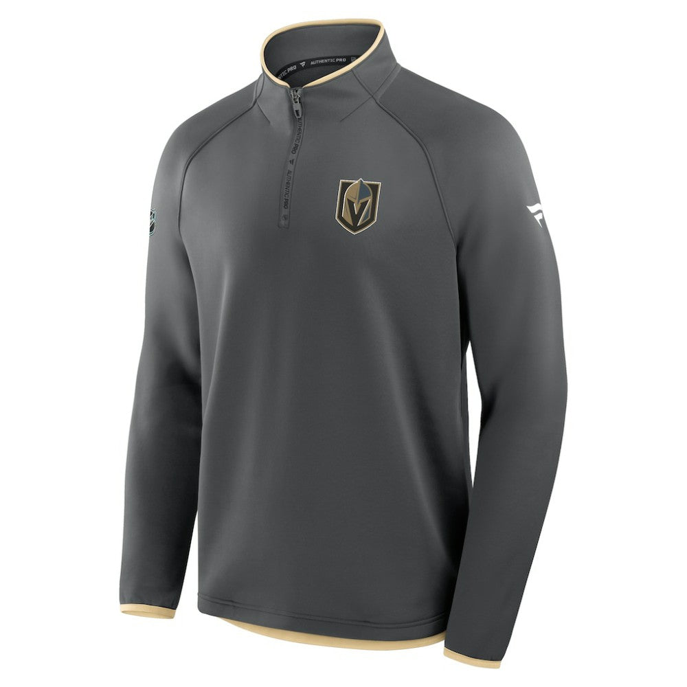 Vegas Golden Knights Fanatics Authentic Pro Rink Raglan Quarter-Zip Pullover - Black | US 202495225