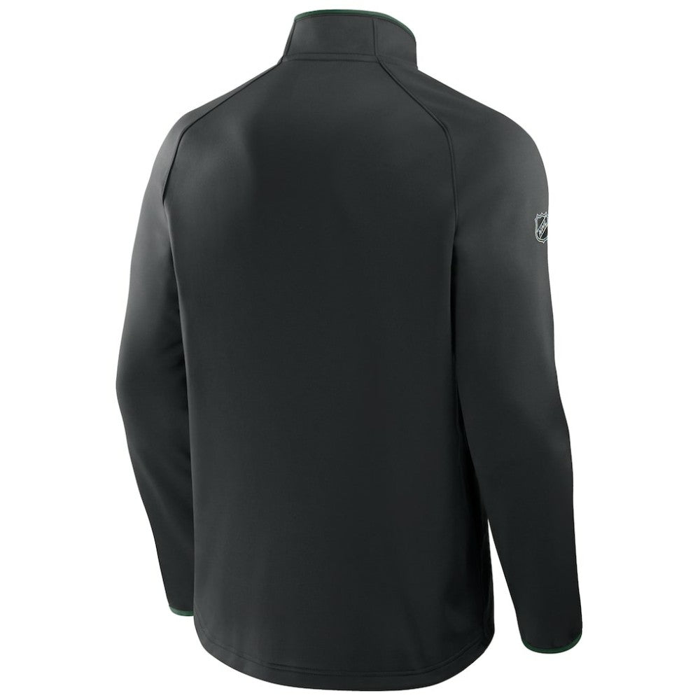 Minnesota Wild Fanatics Authentic Pro Rink Raglan Quarter-Zip Pullover - Black | US 202495228
