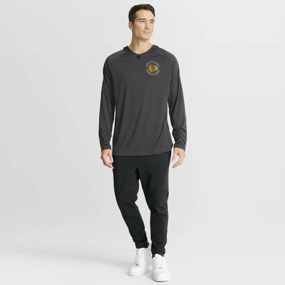 Chicago Blackhawks Fanatics Authentic Pro Rink Hoodie - Charcoal | US 202495234