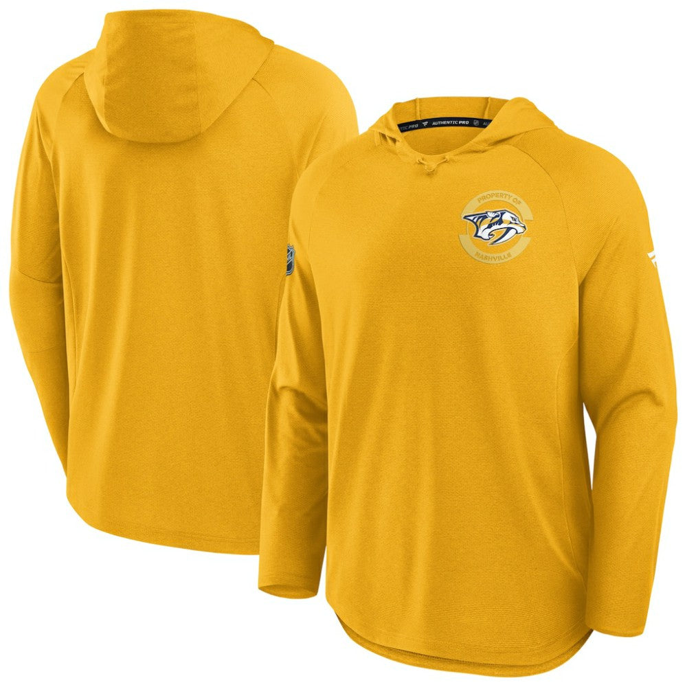 Nashville Predators Fanatics Authentic Pro Rink Hoodie - Gold | US 202495236