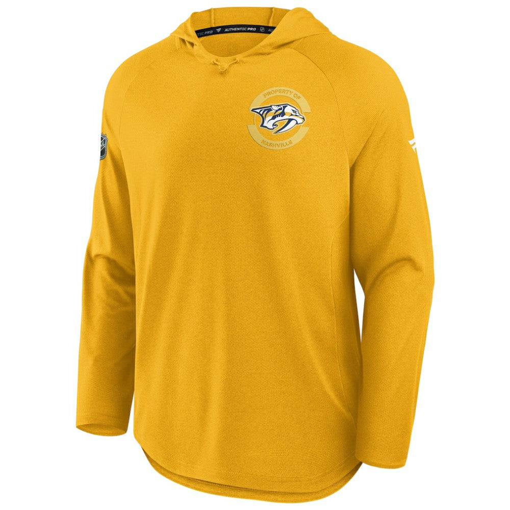 Nashville Predators Fanatics Authentic Pro Rink Hoodie - Gold | US 202495236