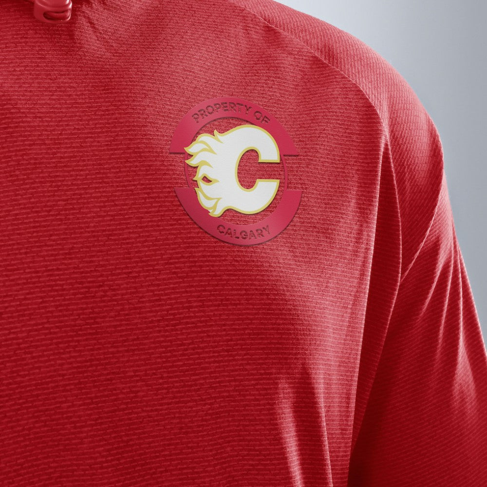 Calgary Flames Fanatics Authentic Pro Rink Hoodie - Red | US 202495237