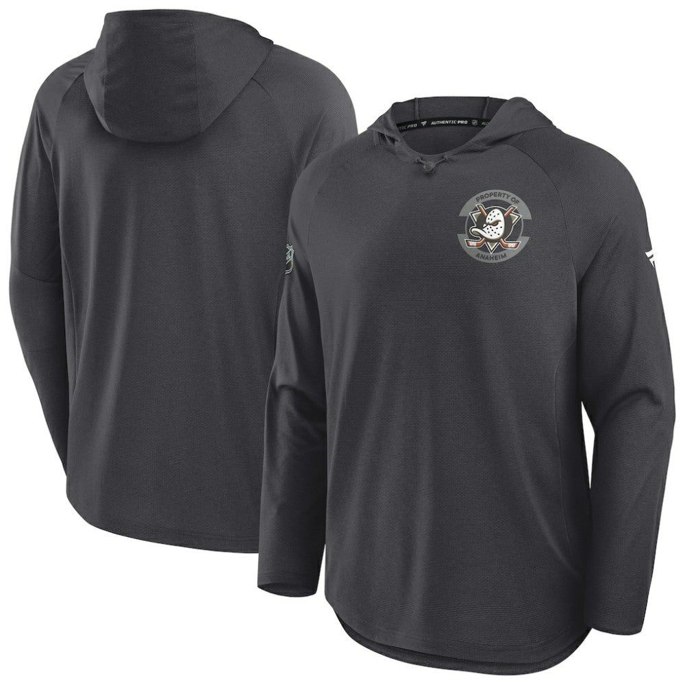 Anaheim Ducks Fanatics Authentic Pro Rink Hoodie - Charcoal | US 202495239