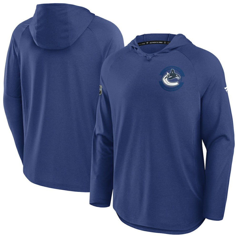 Vancouver Canucks Fanatics Authentic Pro Rink Hoodie - Blue | US 202495264