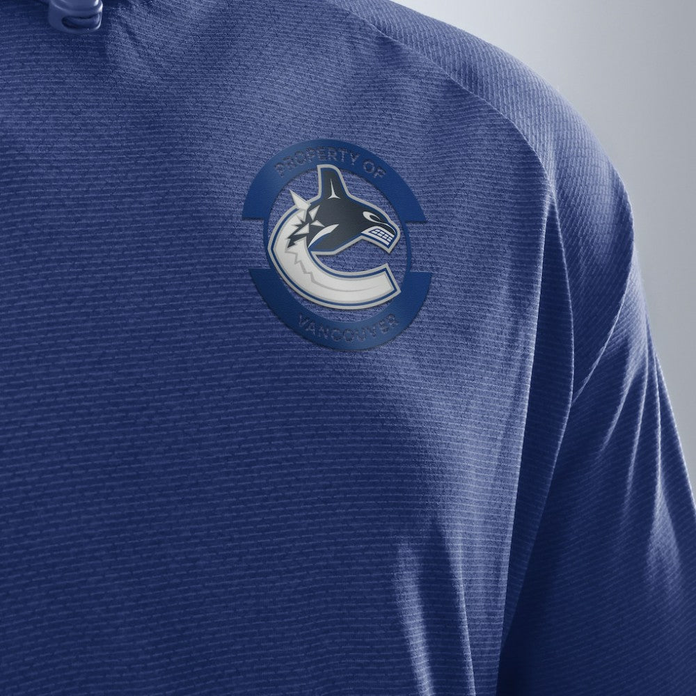 Vancouver Canucks Fanatics Authentic Pro Rink Hoodie - Blue | US 202495264