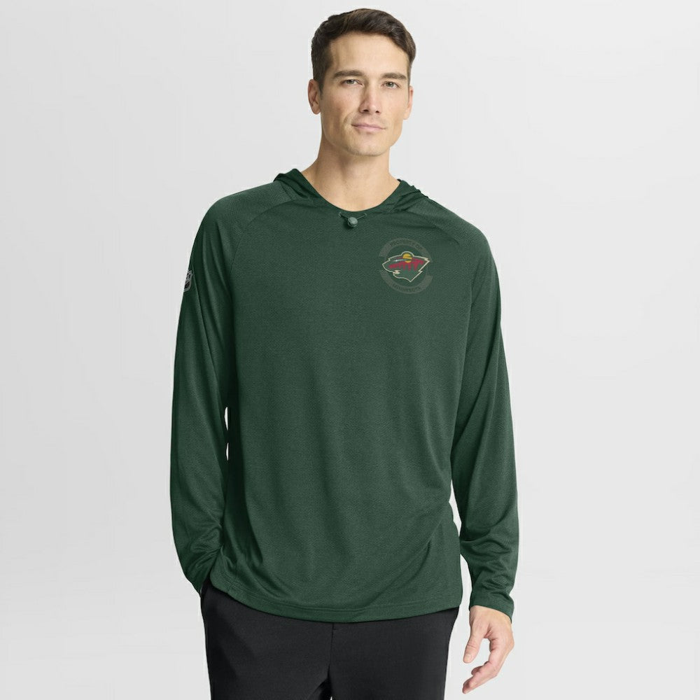 Minnesota Wild Fanatics Authentic Pro Rink Hoodie - Green | US 202495269