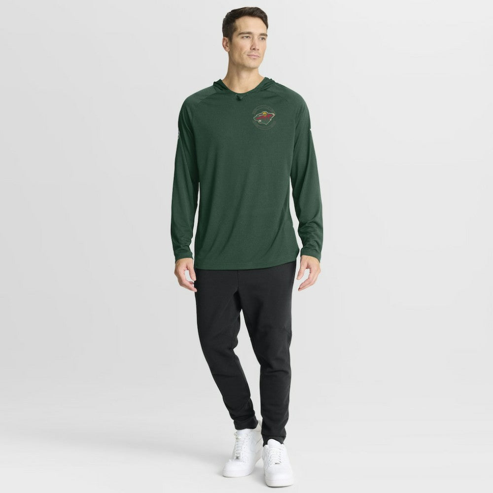 Minnesota Wild Fanatics Authentic Pro Rink Hoodie - Green | US 202495269
