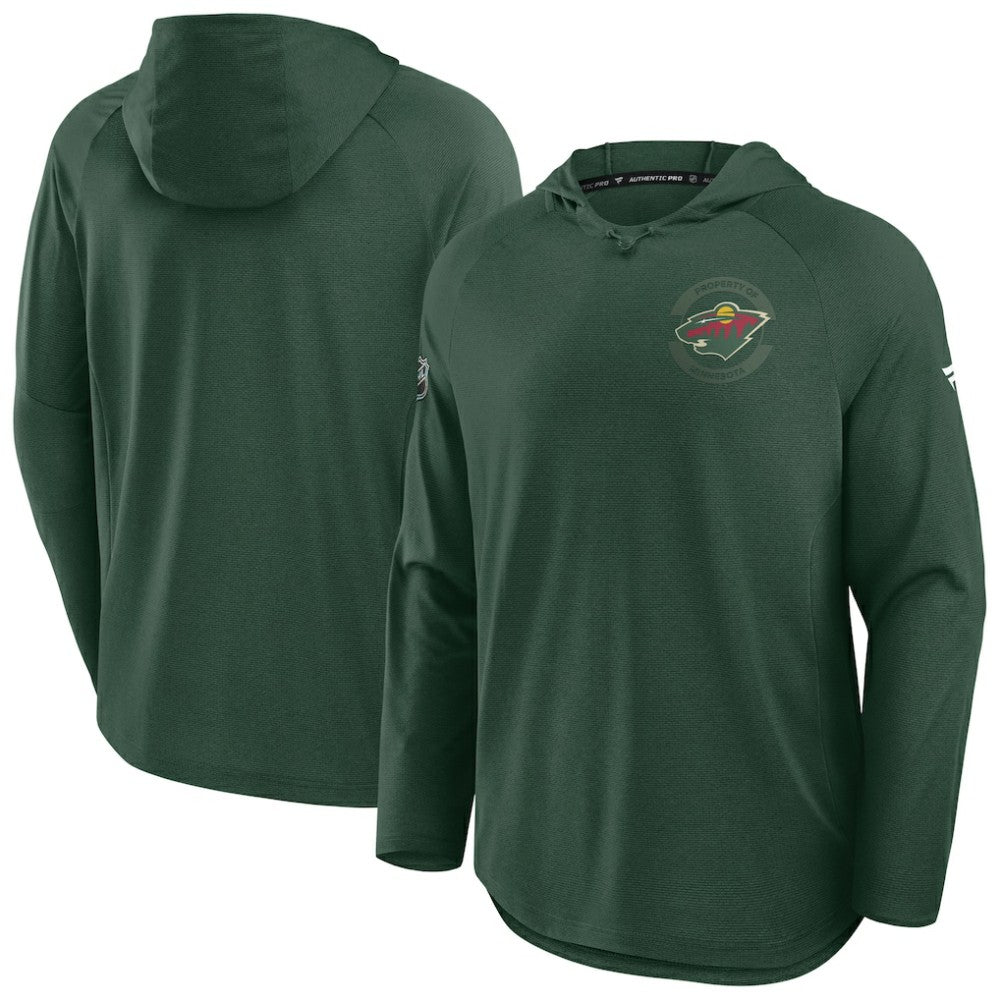 Minnesota Wild Fanatics Authentic Pro Rink Hoodie - Green | US 202495269