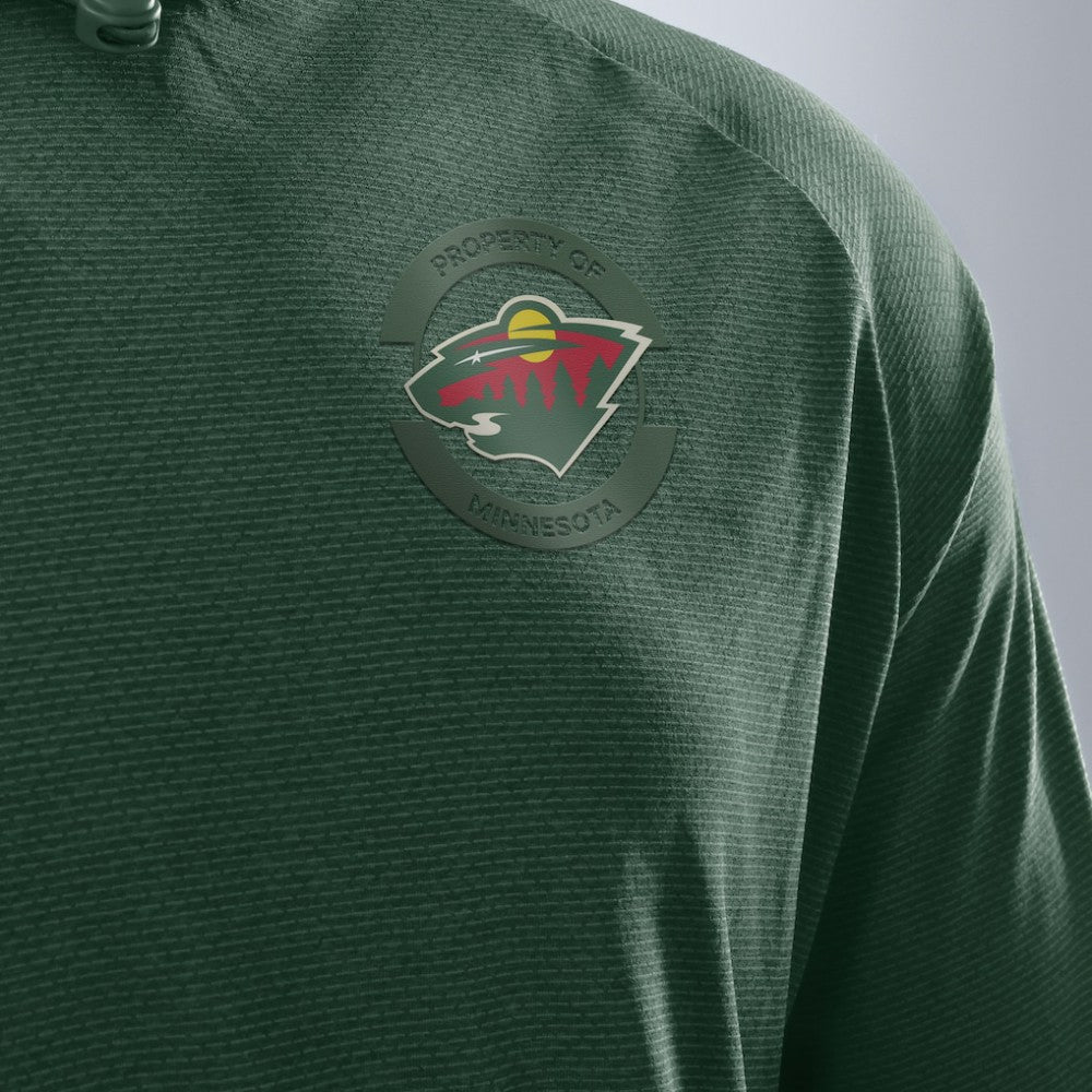 Minnesota Wild Fanatics Authentic Pro Rink Hoodie - Green | US 202495269