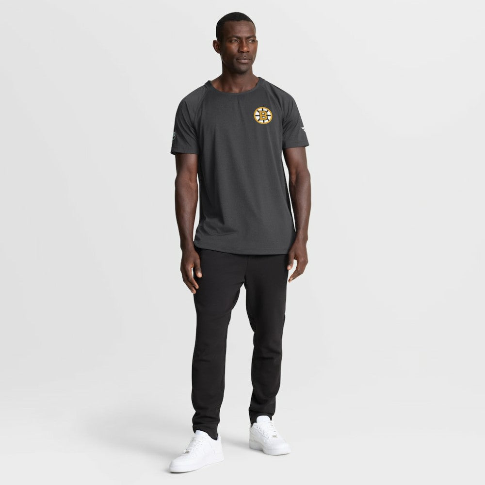 Boston Bruins Fanatics Authentic Pro Rink Raglan Performance T-Shirt - Charcoal | US 202495385