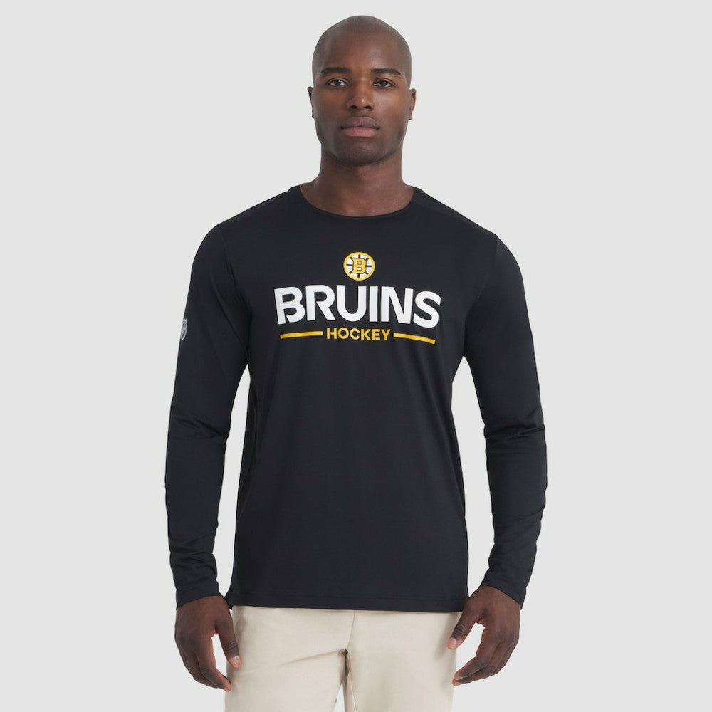 Boston Bruins Fanatics Authentic Pro Rink Tech Long Sleeve T-Shirt - Black | US 202495519