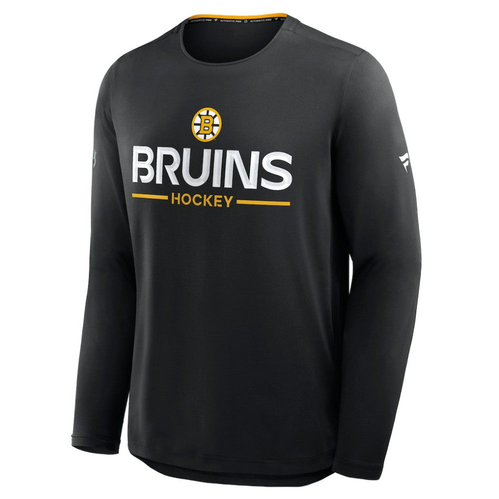 Boston Bruins Fanatics Authentic Pro Rink Tech Long Sleeve T-Shirt - Black | US 202495519