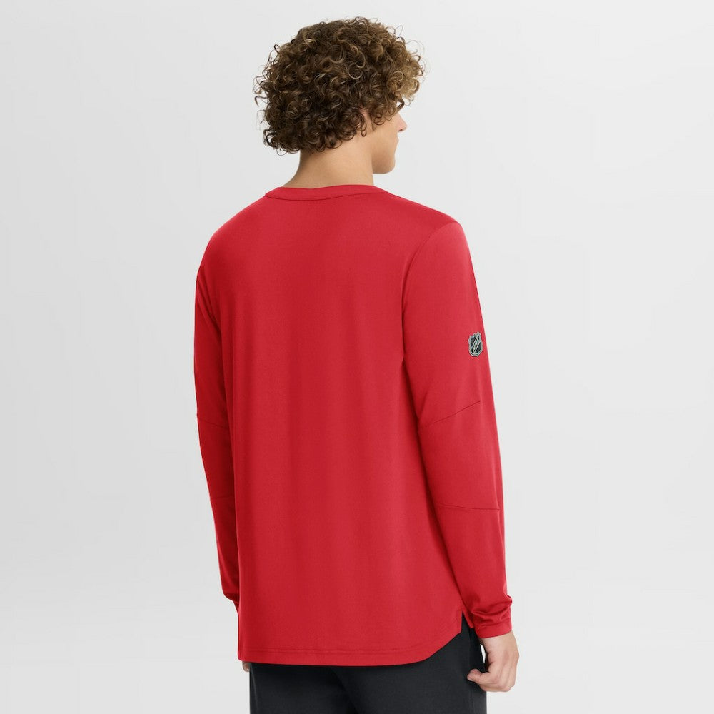 Calgary Flames Fanatics Authentic Pro Rink Tech Long Sleeve T-Shirt - Red | US 202495521