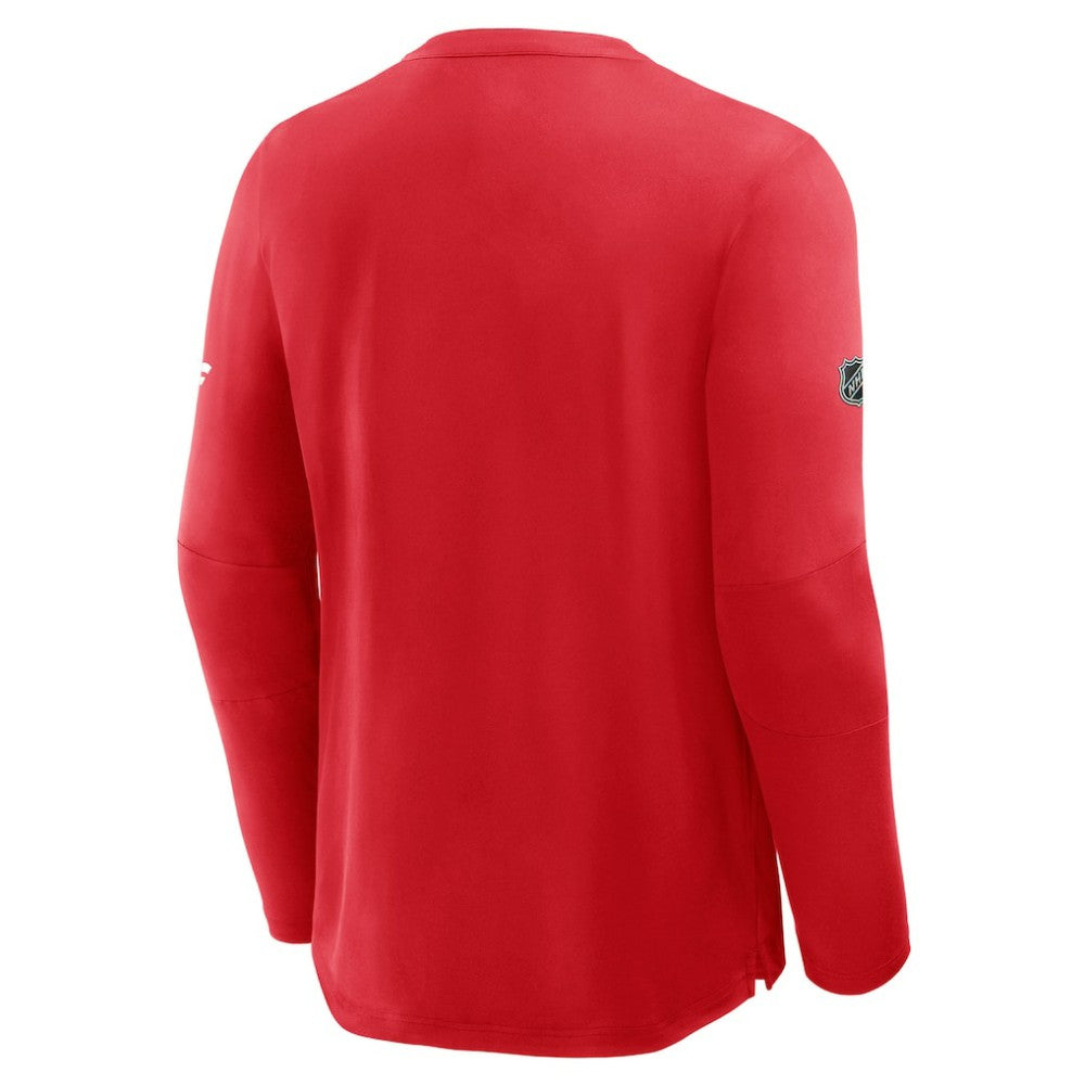 Calgary Flames Fanatics Authentic Pro Rink Tech Long Sleeve T-Shirt - Red | US 202495521
