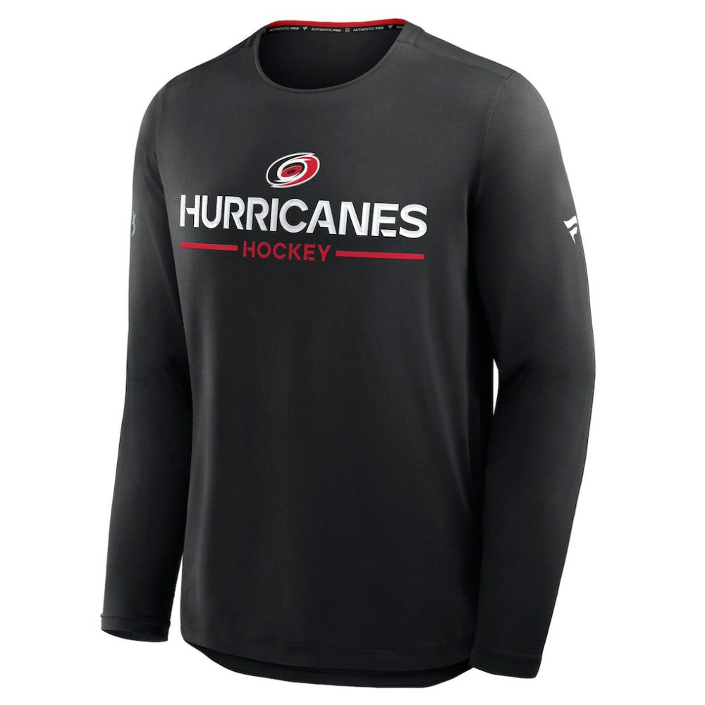 Carolina Hurricanes Fanatics Authentic Pro Rink Tech Long Sleeve T-Shirt - Black | US 202495522