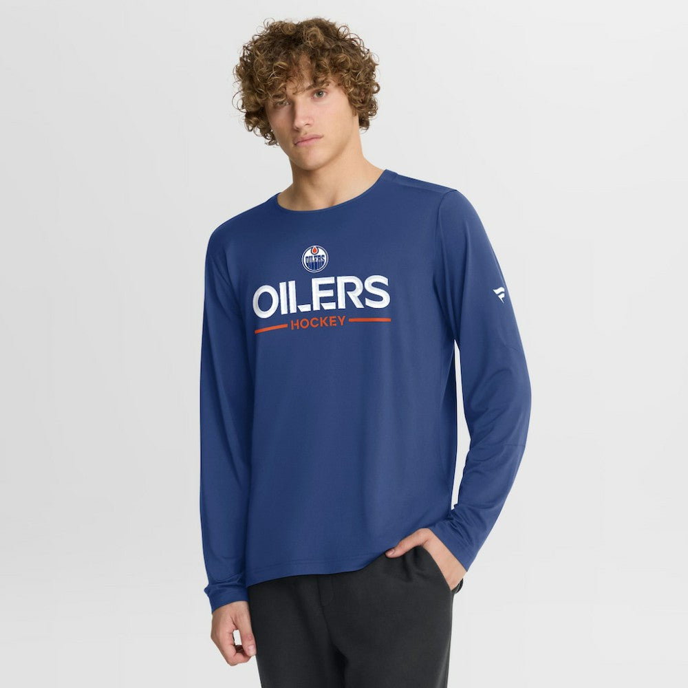 Edmonton Oilers Fanatics Authentic Pro Rink Tech Long Sleeve T-Shirt - Royal | US 202495528